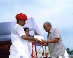 The organisation was honoured by the District Administration for Excellent Work for the disabled, women and children by the Honourable Minister Prof. Sawar Mal Jaat (Minister of Irrigation Govt. of Rajasthan) on 15th August 2004.