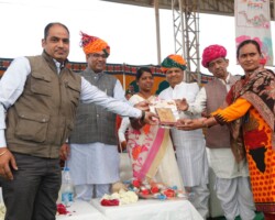 Awarded first prize at Pushkar Fair 2016 for best exhibition in "Vikas Pradarshni" from Mr. Sanwarmal Jat, Chairman, Kisaan Aayog, Mrs. Anita Bhadel, State Minister Women and Child Development, Mr. Suresh Singh Rawat, Parliament Secretary (Govt. of Rajasthan) and Mr. B.P. Saraswat, President BJP (Rural Ajmer District).